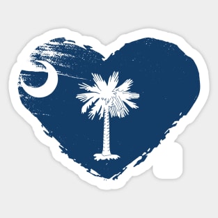 U.S. State - I Love South Carolina - South Carolina Flag Sticker